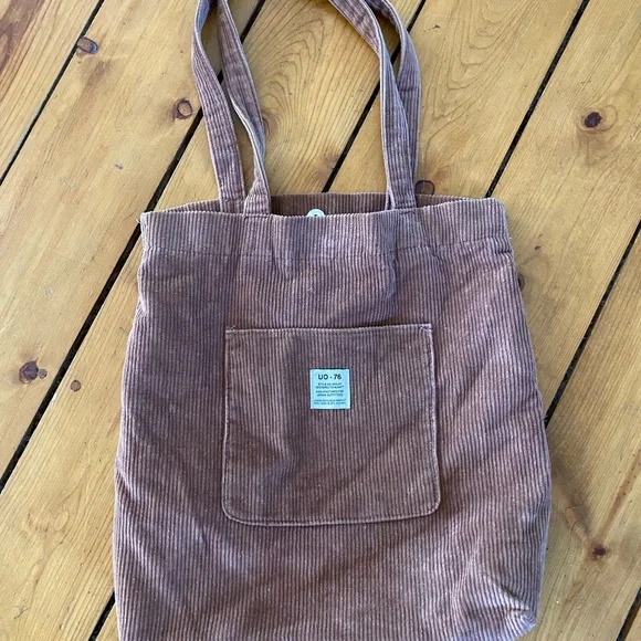 Urban Outfitters courderoy Tote 16x15x4 Corduroy Tote Bag - Picture 1 of 4